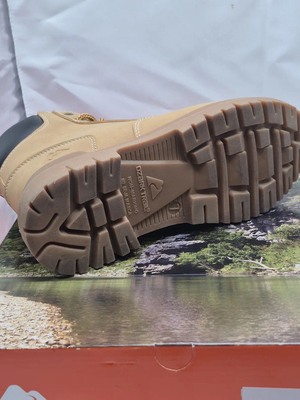 Ozark Trail Men’s Tan Work Boots - Rugged Lace-Up